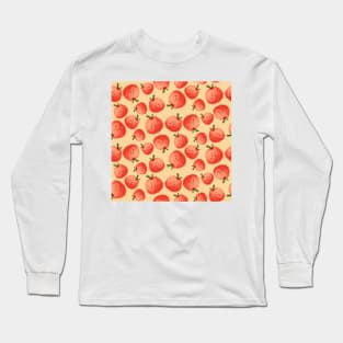 Cute Peaches Pattern Long Sleeve T-Shirt